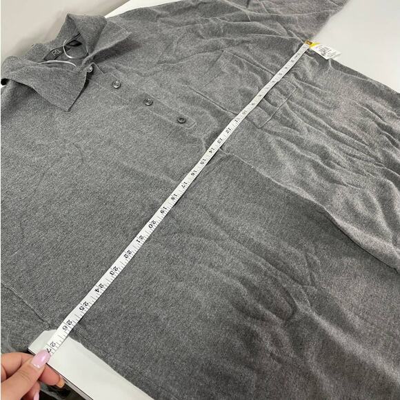 RDI Sweater Womens Medium Grey Collared Pullover Oversized Boyfriend‎ Knit - Picture 8 of 8